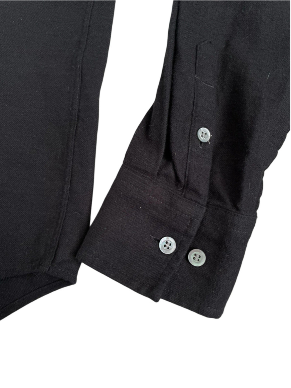 Cos Button Down Shirt Men Size EU Large Black Long Sleeve - Picture 5 of 11